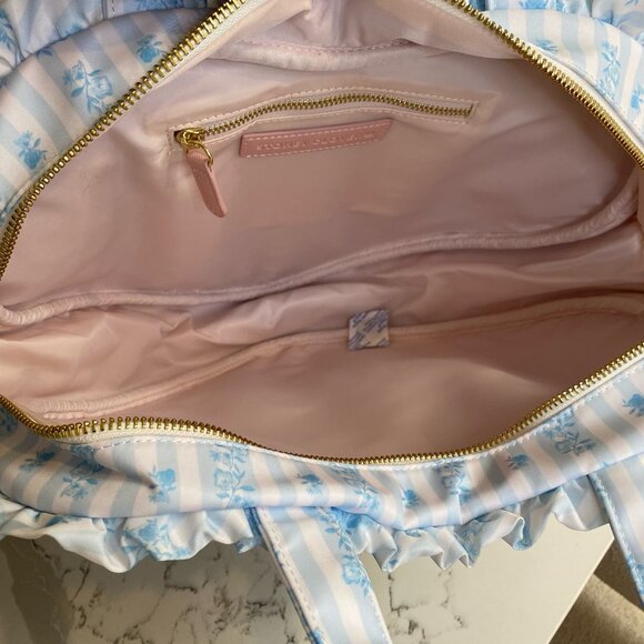 Stoney Clover Lane Heart High Tea Printed Ruffle Heart Tote Bag ruffle SCL - Picture 11 of 13